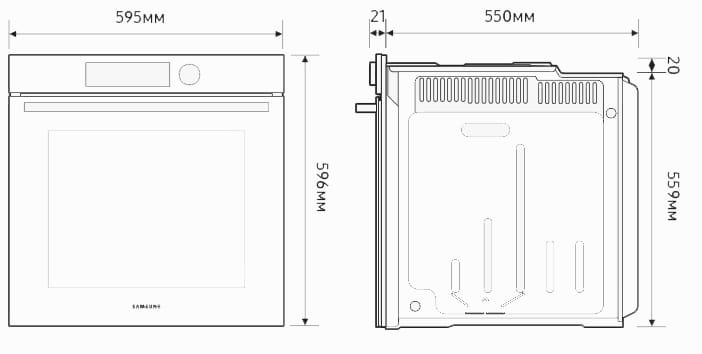 Духовой шкаф Samsung NV7B4125ZAS/WT