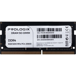 Модуль пам`ятi SO-DIMM DDR4 8GB/3200 Prologix (PRO8GB3200D4S)