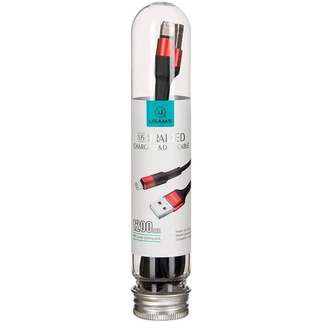 Кабель Usams US-SJ220 USB - Lightning (M/M), 1.2 м, Red (SJ220IP02)