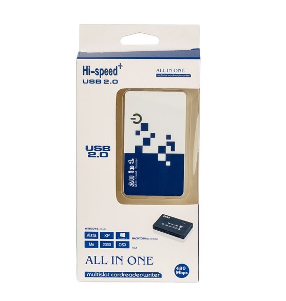 Картридер USB 2.0 Atcom TD2029 MS, SD, microSD/TF, M2 Black (AT10729)