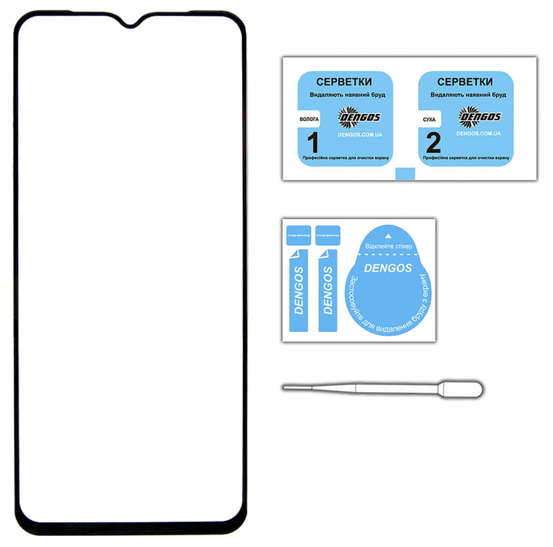 Защитное стекло Dengos для Samsung Galaxy S23 FE SM-S711 Black Full Glue (TGFG-322)