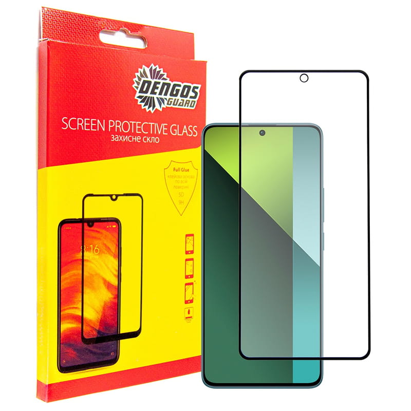 Защитное стекло Dengos для Xiaomi Redmi Note 13 Pro 5G Black Full Glue (TGFG-347)