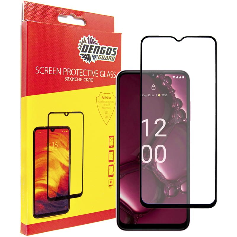 Защитное стекло Dengos для Nokia G42 5G Black Full Glue (TGFG-355)