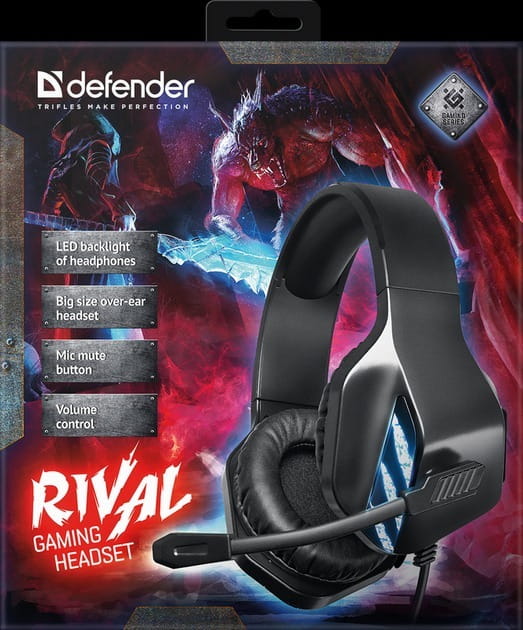 Гарнитура Defender Rival Black (64565)