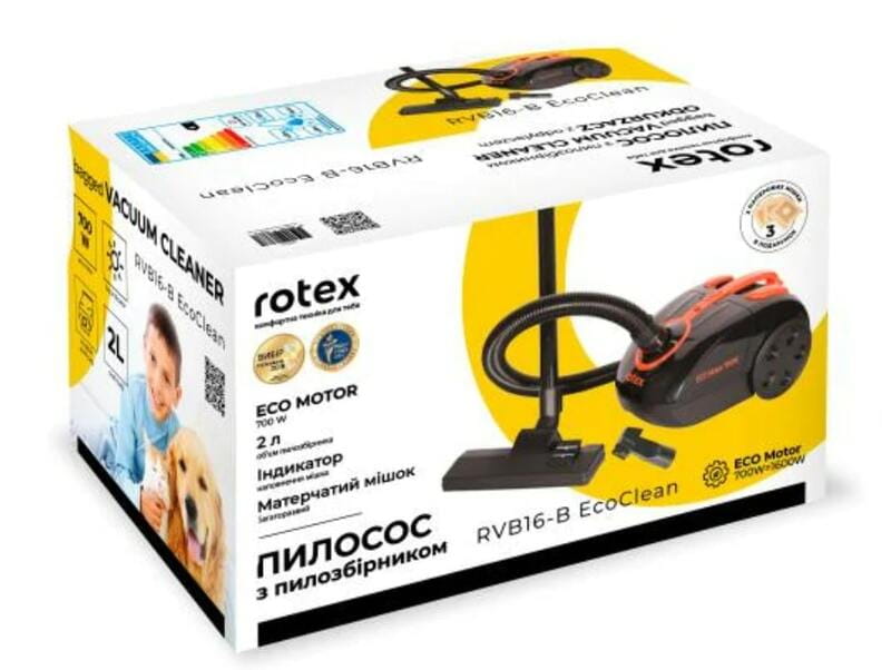 Пилосос Rotex RVB16-B EcoClean
