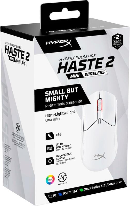 Миша HyperX Pulsefire Haste 2 mini White (7D389AA)