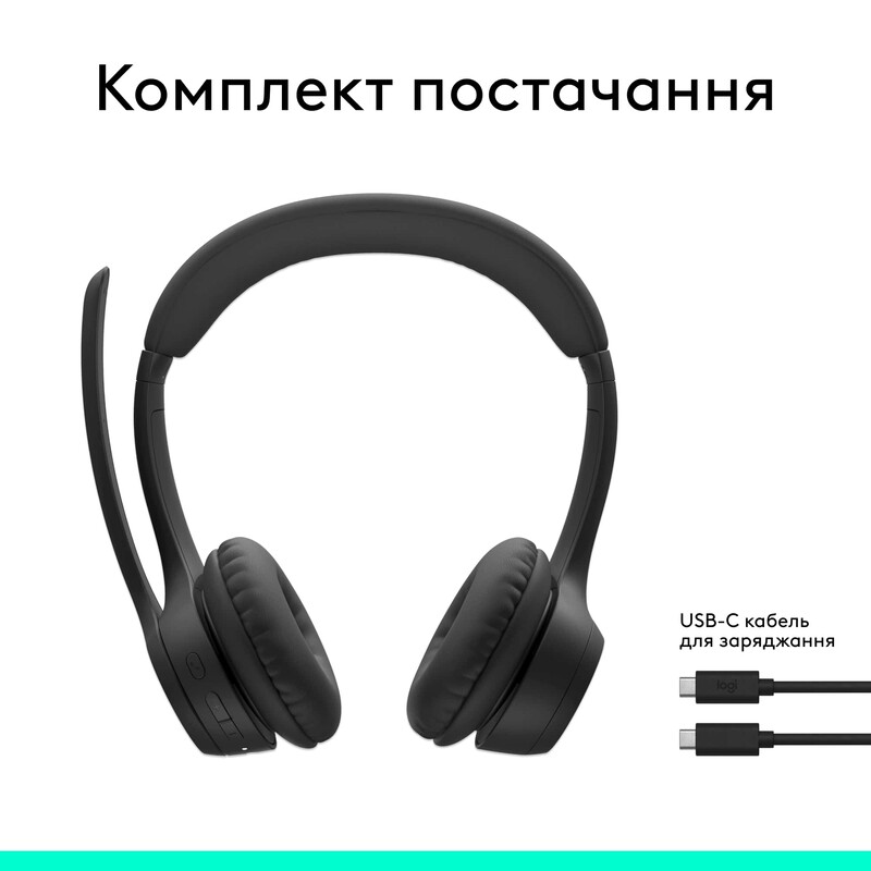 Bluetooth-гарнитура Logitech Zone 300 Wireless Black (981-001407)