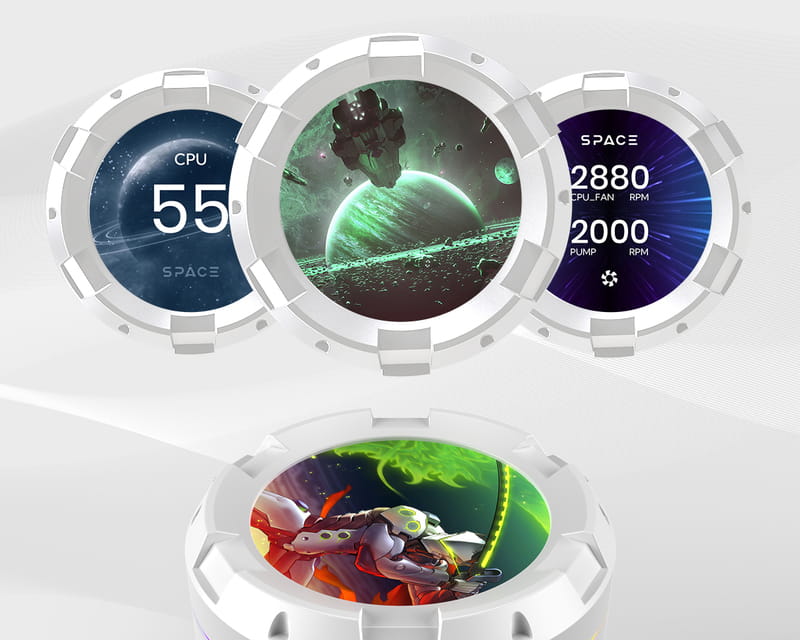 Система водяного охолодження ID-Cooling Space LCD SL360 XE White