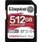 Фото - Карта памяти SDXC 512GB UHS-II/U3 Class 10 Kingston Canvas React Plus V60 SD R280/W150MB/s (SDR2V6/512GB) | click.ua
