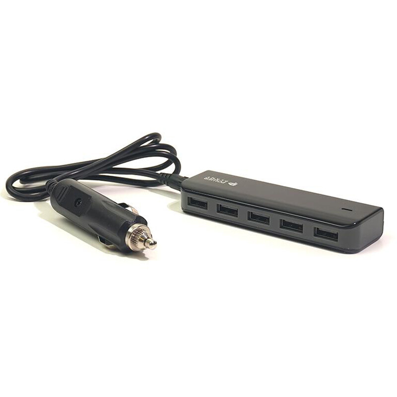 Автомобильное зарядное устройство PowerPlant UB-860 (5xUSB 7.2A) Black (SC230044)