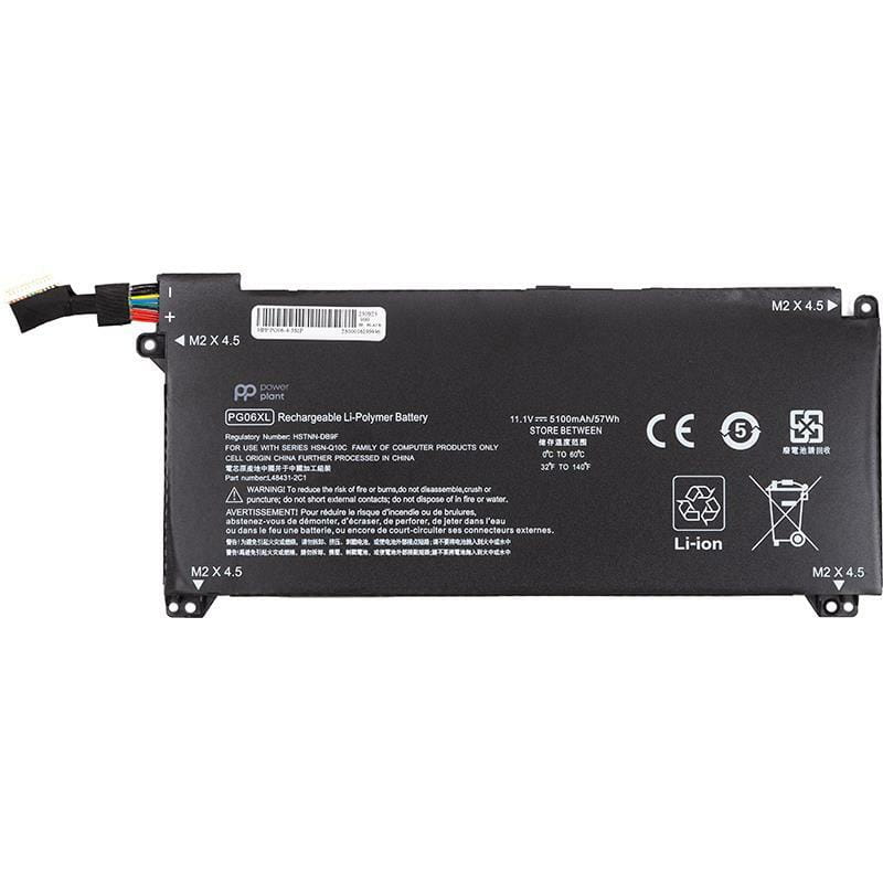 АКБ PowerPlant для ноутбука HP Omen 5 Air 15-dh0006TX (PG06XL) 11.1V 5100mAh (NB462223)
