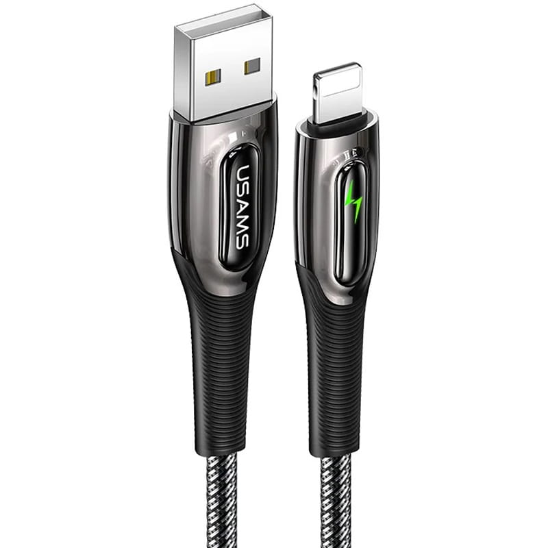 Кабель Usams US-SJ469 USB - Lightning (M/M), 1.2 м, Black (SJ469USB01)