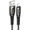 Фото - Кабель Usams US-SJ469 USB - Lightning (M/M), 1.2 м, Black (SJ469USB01) | click.ua