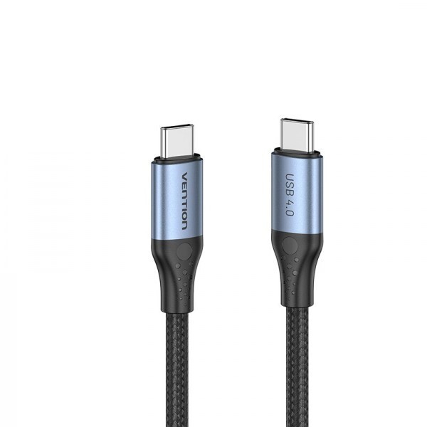 Кабель Vention USB-C - USB-C (M/M), 1 м, Black/Blue (TAVHF)