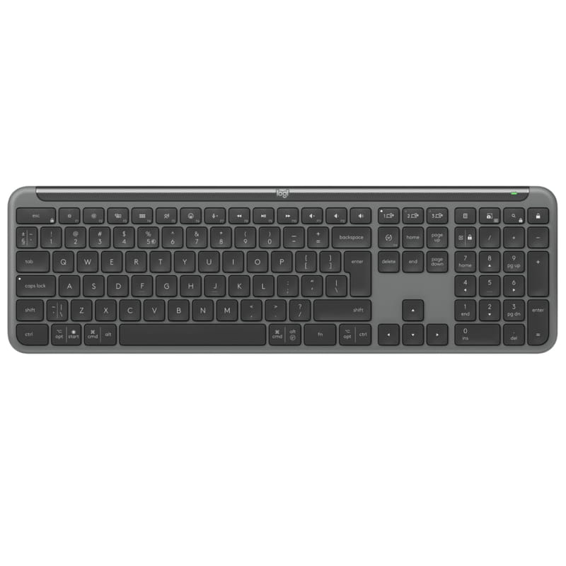 Клавiатура бездротова Logitech Signature Slim K950 US Graphite USB (920-012465)