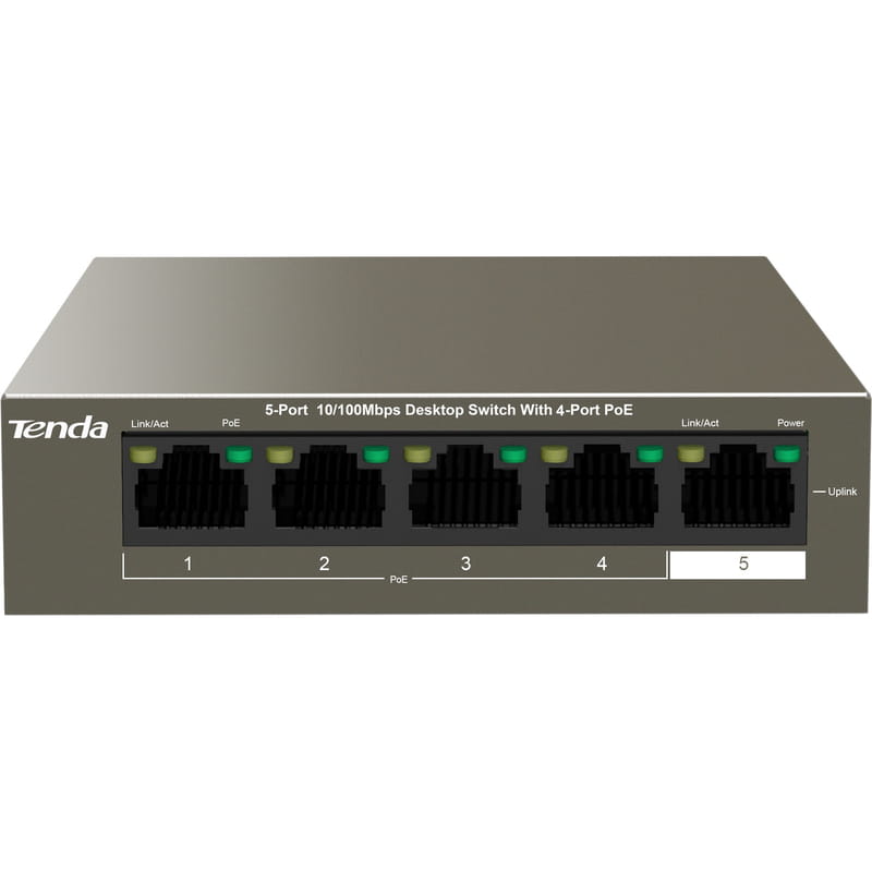 Комутатор Tenda TEF1105P-4-63W