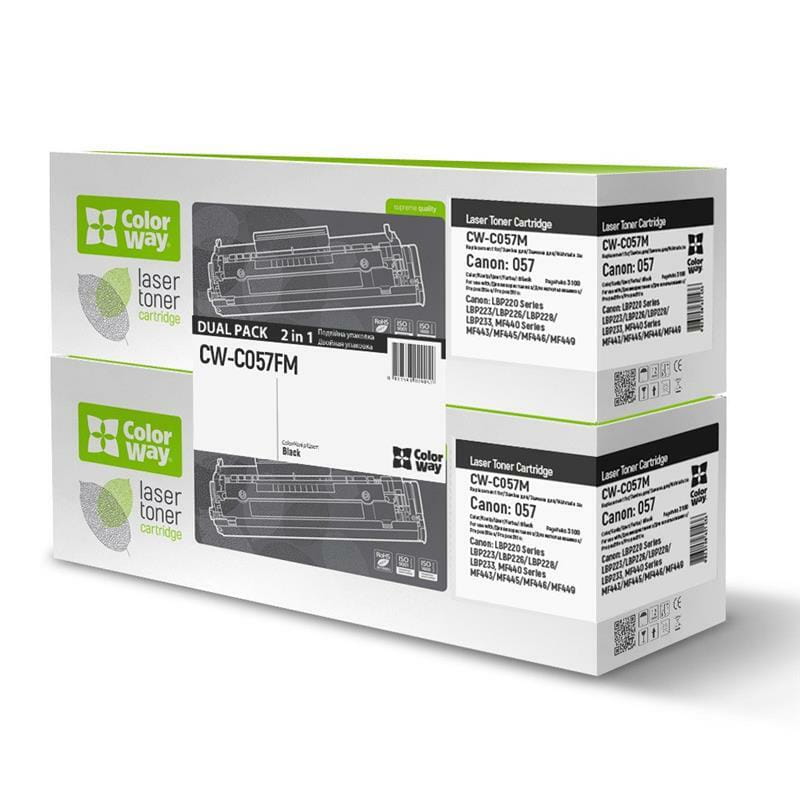 Картридж ColorWay (CW-C057FM) Canon LBP223dw/226dw/228x/MF443dw/445dw/446x/449x (Canon 057) Dual Pack