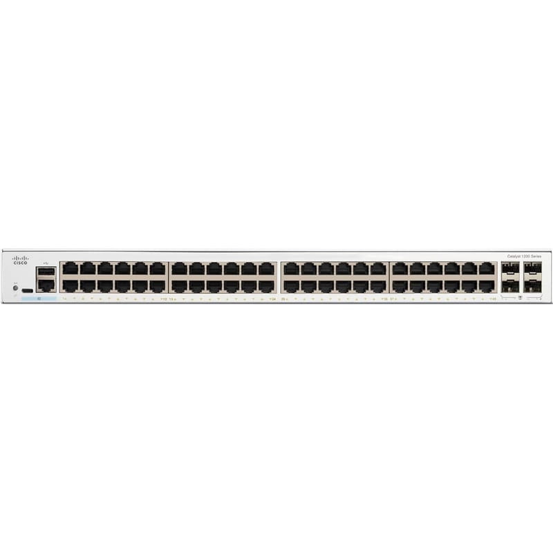 Комутатор Cisco Catalyst C1200-48T-4G (48хGE, 4xGE SFP, USB, керований)