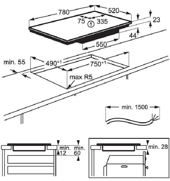 Варильна панель Electrolux EIV83443BW