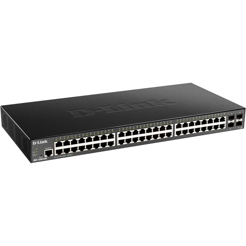 Коммутатор D-Link DGS-1250-52X (48xGE, 4xSFP+, L2)