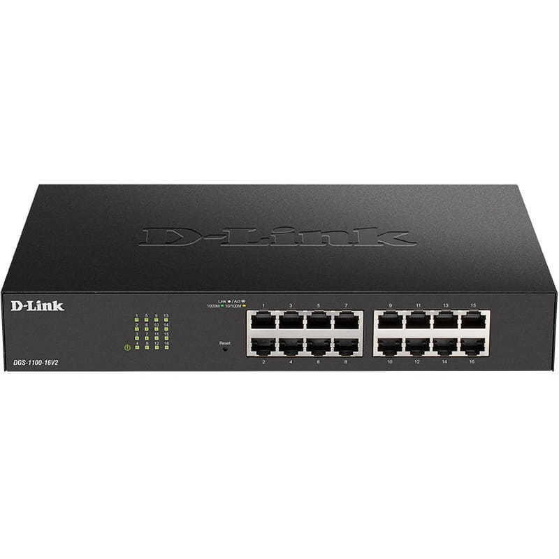 Коммутатор D-Link DGS-1100-16V2 (16xGE, EasySmart)