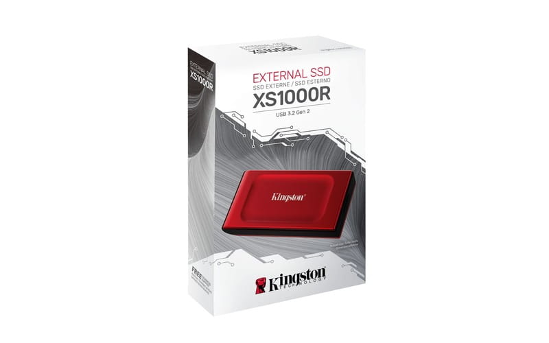Накопичувач зовнішній SSD Portable 1ТB Kingston SXS1000 Red (SXS1000R/1000G)