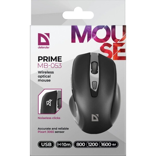 Миша бездротова Defender Prime MB-053 Black (52053)