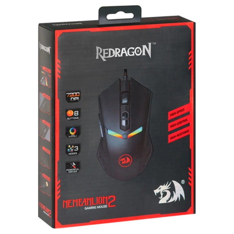 Миша Redragon Nemeanlion 2 RGB Black (74511)
