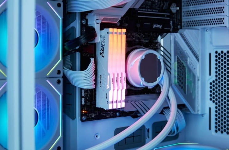 Модуль пам`ятi DDR5 32GB/5600 Kingston Fury Beast RGB EXPO White (KF556C36BWEA-32)
