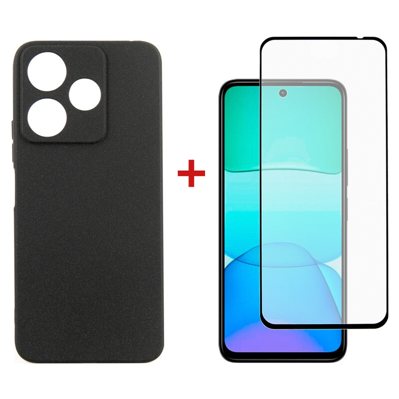 Чeхол-накладка Dengos для Xiaomi Redmi 13 4G Black (DG-KM-98) + защитное стекло