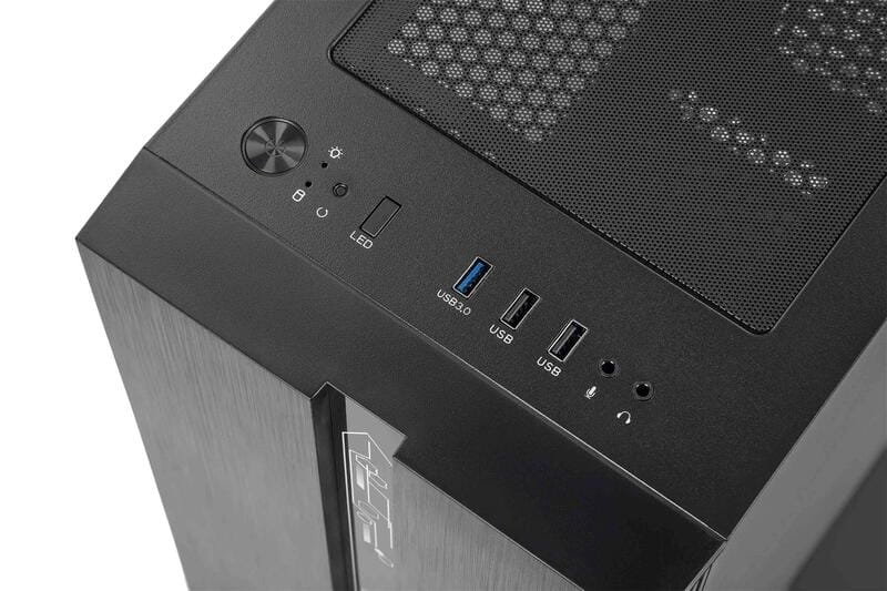 Корпус 2E Gaming Runa G2107 Black без БП