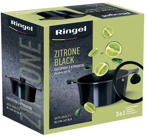 Каструля Ringel Zitrone 24 см 4.2 л (RG-2108-24/1 BL-R)