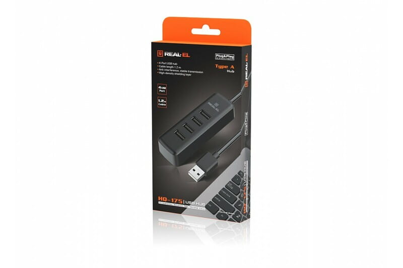 USB-хаб REAL-EL HQ-175 4 ports