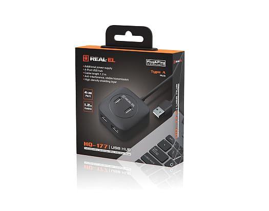 USB-хаб REAL-EL HQ-177 4 ports