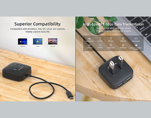 USB-хаб REAL-EL CQ-407 4 ports