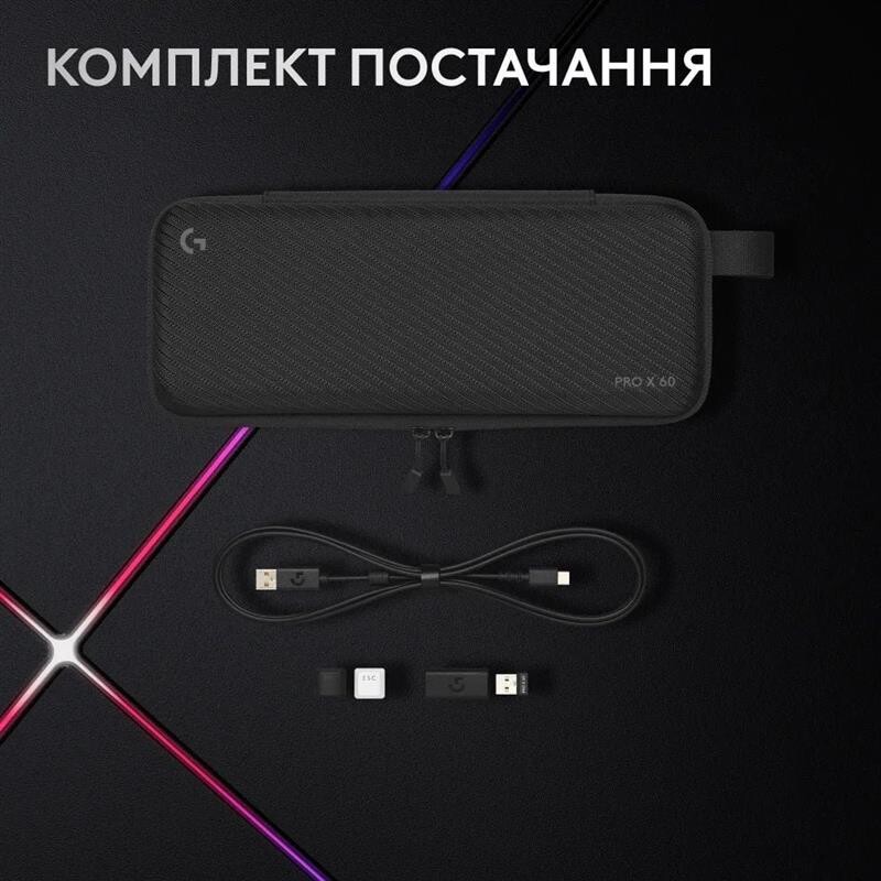 Клавiатура бездротова Logitech G PRO X 60 TKL GX Optical Tactile White (920-011930)