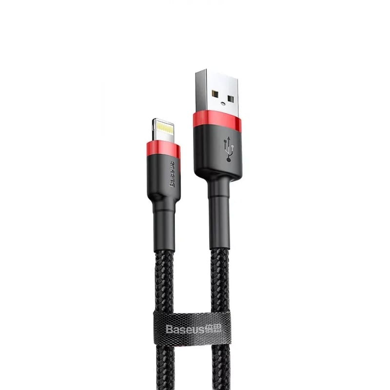 Кабель Baseus Cafule USB - Lightning (M/M), 2.4A, 1 м Black (6953156274976)