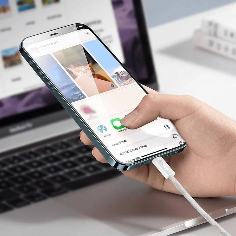Кабель Baseus USB Type-C - Lightning (M/M), 2 м, White (CALD000102)