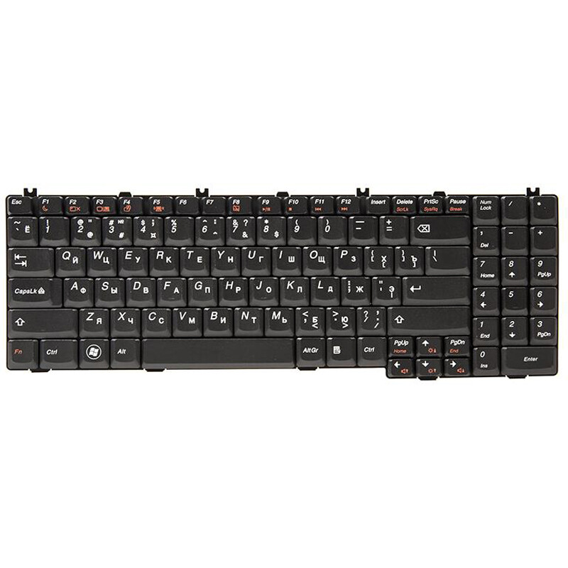Клавіатура PowerPlant для ноутбука IBM/Lenovo IdeaPad G550, G555 чорний, чорний фрейм (KB311040)