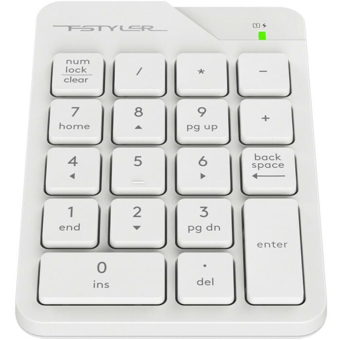 Клавіатура цифрова A4Tech Fstyler FGK21C White