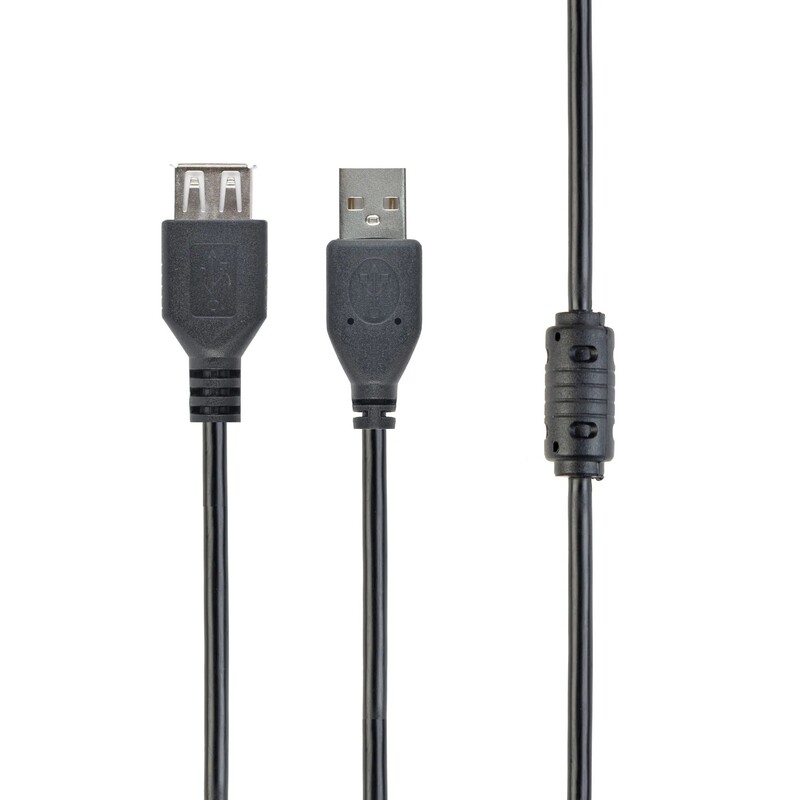 Кабель Cablexpert CCF-USB2-AMAF-6 подовжувач USB 2.0 AM/AF 1,8 м, феритовий фільтр