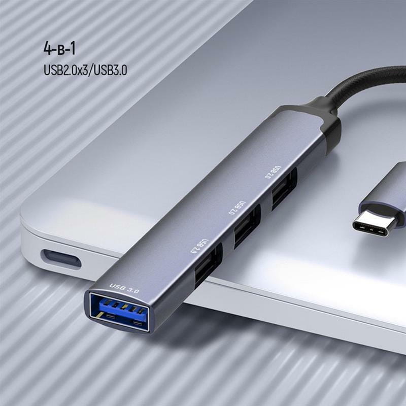 USB-хаб СolorWay USB Type-C 4-в-1 (CW-HUB04)