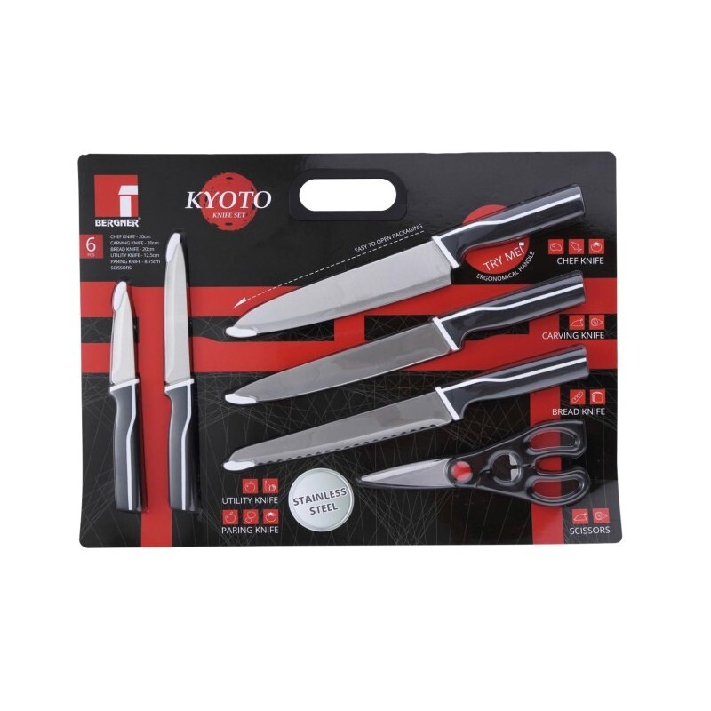 Набор ножей Bergner Kyoto 6 предметов (BG-8986-MM)