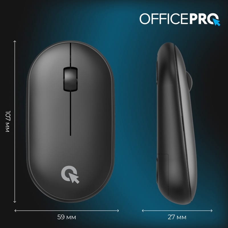 Миша бездротова OfficePro M185B Silent Click Wireless Black