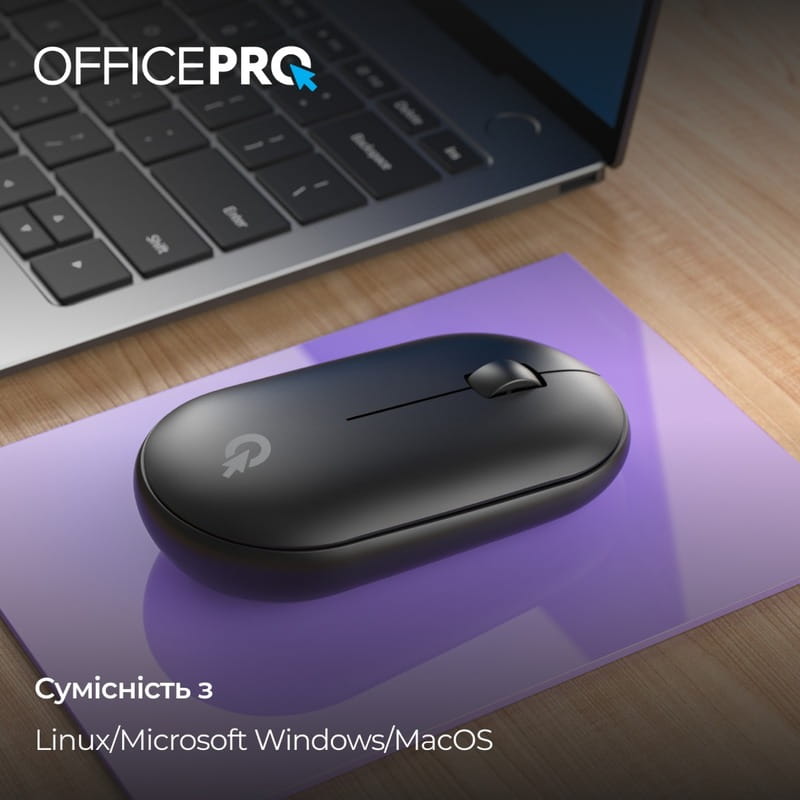 Миша бездротова OfficePro M185B Silent Click Wireless Black