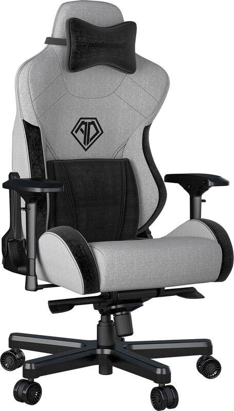 Крісло для геймерів Anda Seat T-Pro 2 Size XL Linen Grey/Black (AD12XLLA-01-GB-F)