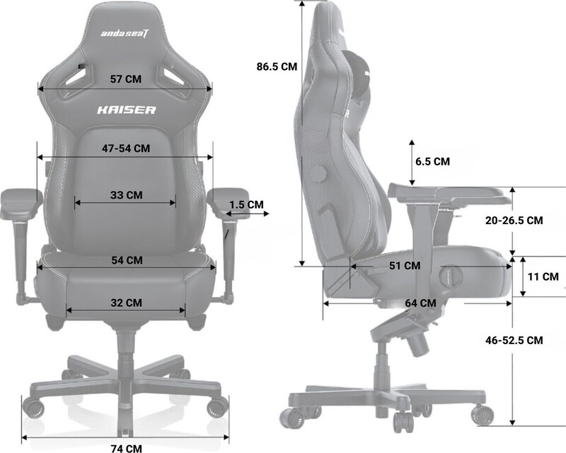 Крісло для геймерів Anda Seat Kaiser 4 Size XL Black (AD12YDDC-XLL-20-B-CF)
