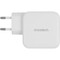 Фото - Сетевое зарядное устройство Choetech GaN USB Type-C, USB Type-A 65W PD 3.0 QC 3.0 White (PD8002) | click.ua