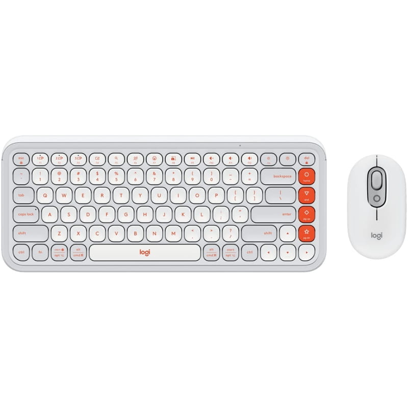 Комплект (клавіатура, миша) бездротовий Logitech Pop Icon Combo Off White (920-013141)