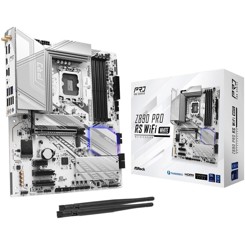 Материнська плата ASRock Z890 Pro RS WiFi White Socket 1851